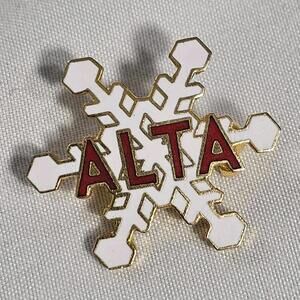 Alta Snowflake Utah Ski Resort Enamel Collectors Pin- Ourdoors Snowbkarding
